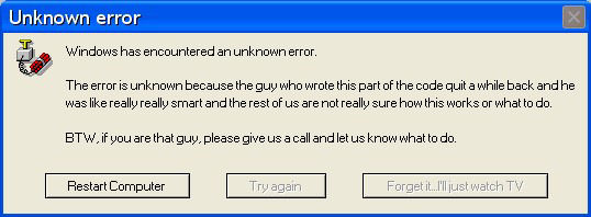 computer error message